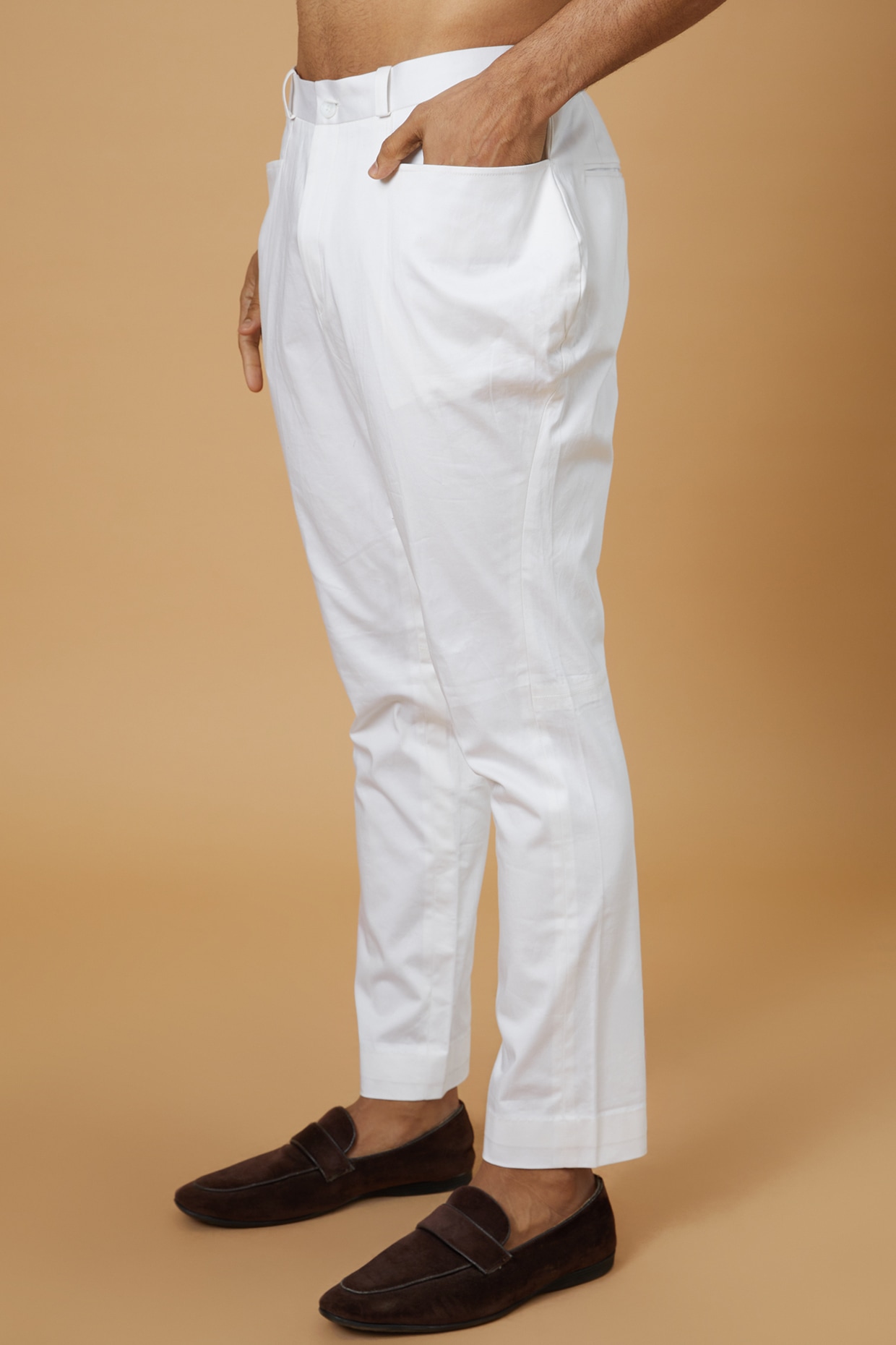 Buy Men's Linen Viscose Casual Wear Regular Fit Pants|Cottonworld