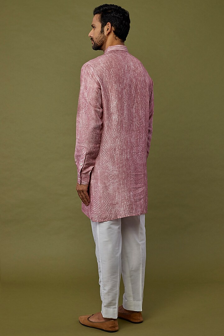 Blush Pink Viscose Kurta by Rohit Gandhi & Rahul Khanna Men at Pernia's Pop Up Shop