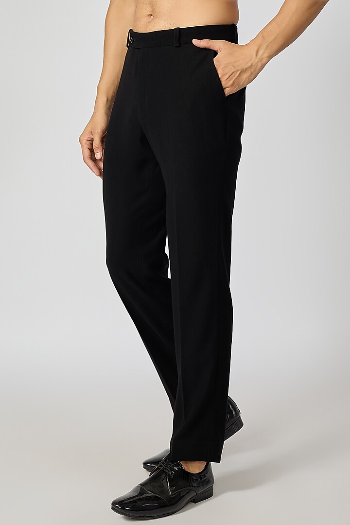 Black Velvet Embellished Tuxedo set by Rohit Gandhi & Rahul Khanna Men at Pernia's Pop Up Shop