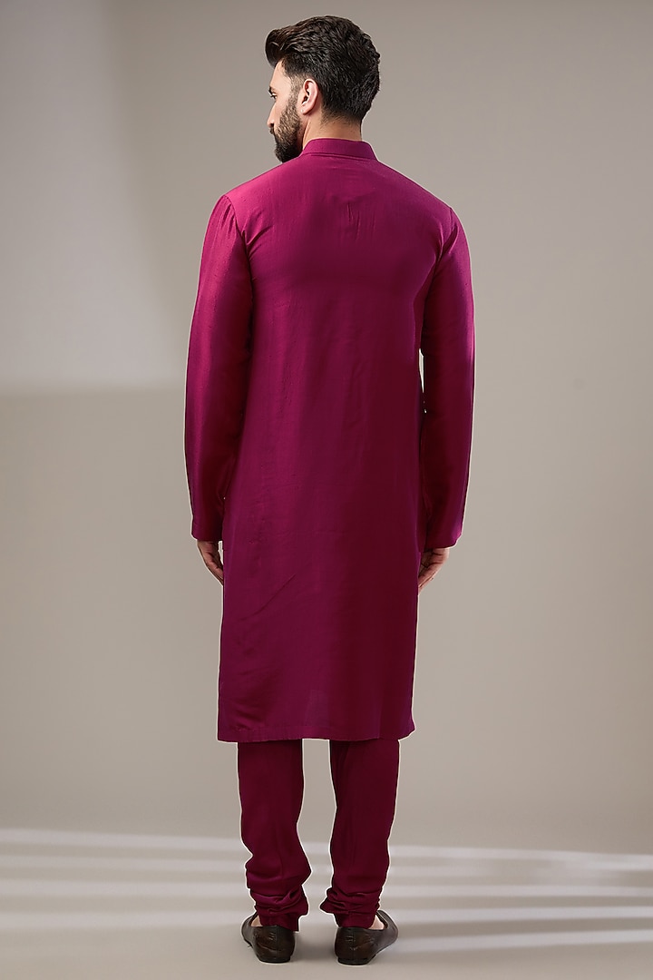 Purple Silk Kurta Set by Rohit Gandhi & Rahul Khanna Men at Pernia's Pop Up Shop