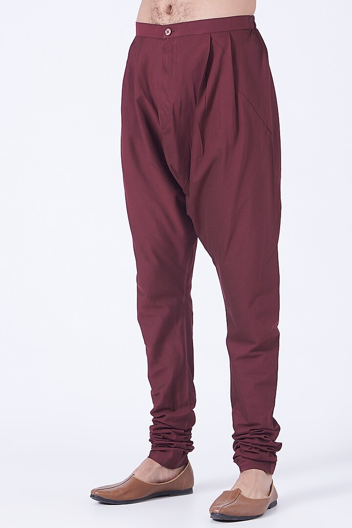 Wine Silk Kurta Set by Rohit Gandhi & Rahul Khanna Men at Pernia's Pop Up Shop