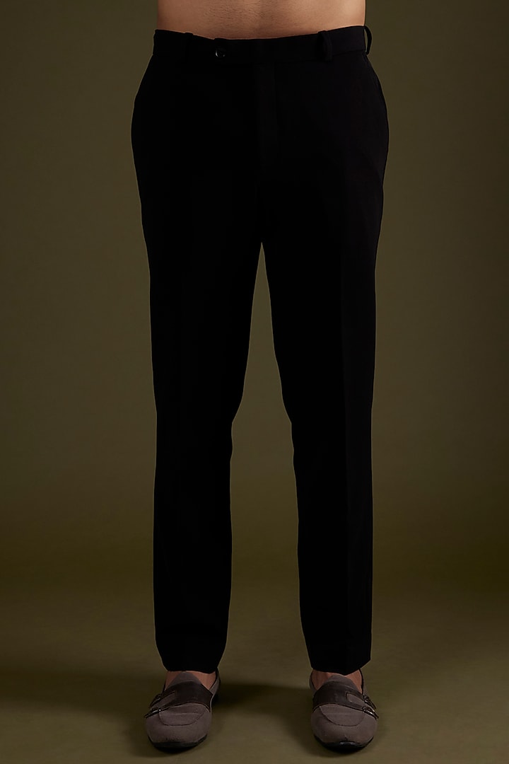 Black Embroidered Groom Bandhgala Jacket by Rohit Gandhi & Rahul Khanna Men at Pernia's Pop Up Shop