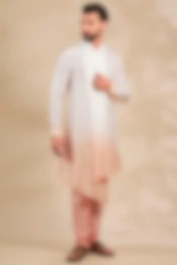 Cloud Pink Silk Kurta Set by Rohit Gandhi & Rahul Khanna Men at Pernia's Pop Up Shop