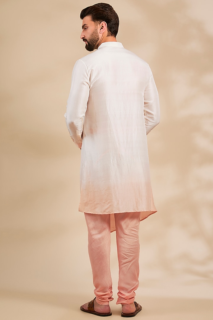 Cloud Pink Silk Kurta Set by Rohit Gandhi & Rahul Khanna Men at Pernia's Pop Up Shop