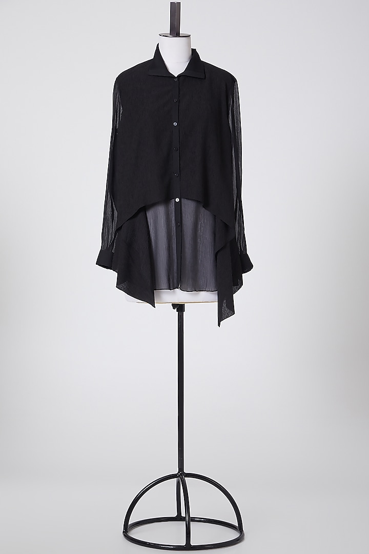 Black Embellished Top by Rohit Gandhi & Rahul Khanna