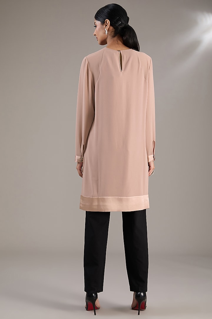 Gold Stone Georgette Sequins Embellished Top by Rohit Gandhi & Rahul Khanna at Pernia's Pop Up Shop