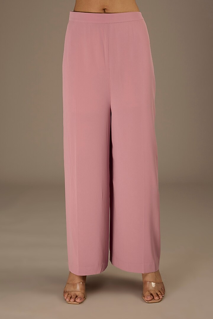Light Pink Georgette Metallic Sequins Embellished Asymmetric Kurta Set by Rohit Gandhi & Rahul Khanna at Pernia's Pop Up Shop