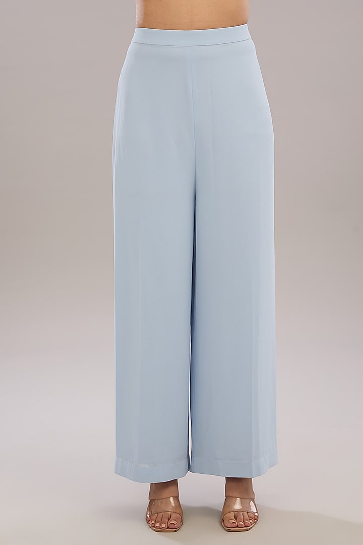 Ice Blue Georgette Applique Work Co-Ord Set by Rohit Gandhi & Rahul Khanna at Pernia's Pop Up Shop