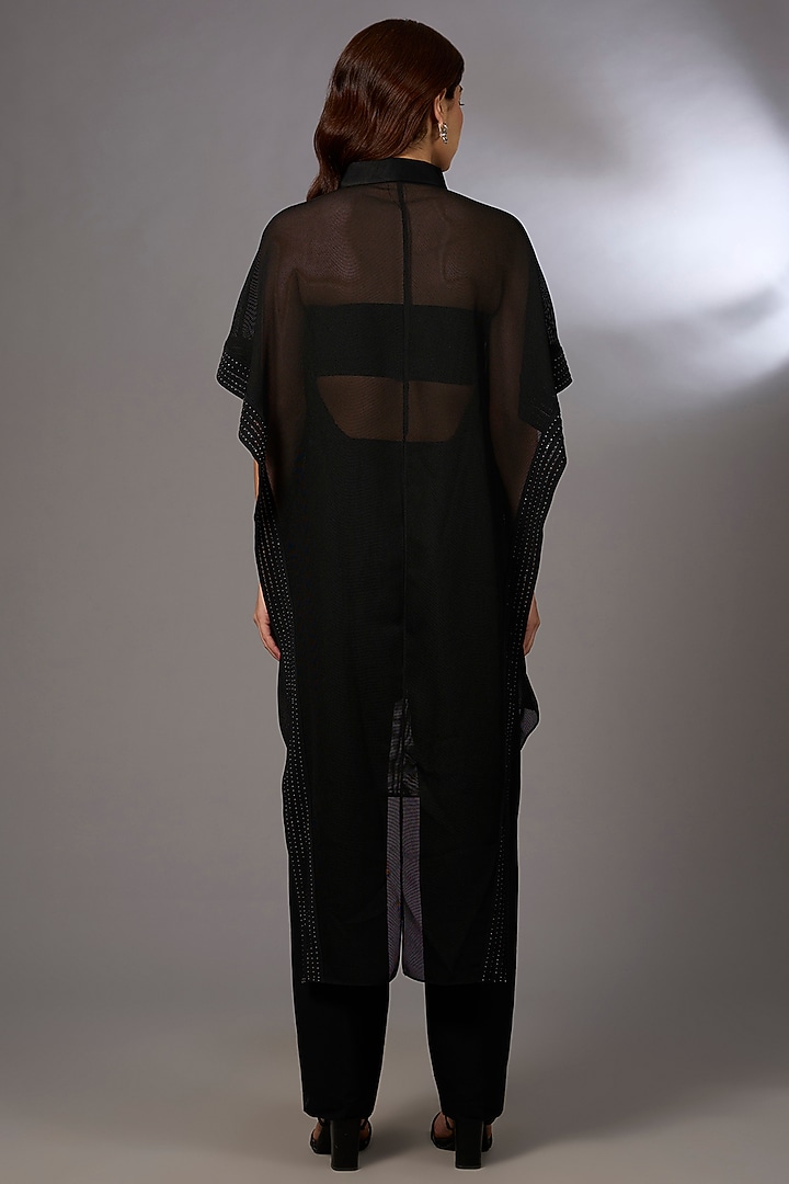 Black Mesh Top by Rohit Gandhi & Rahul Khanna at Pernia's Pop Up Shop