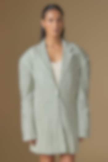 Tiffany Ivory Viscose Crepe Jacket by Rohit Gandhi & Rahul Khanna at Pernia's Pop Up Shop