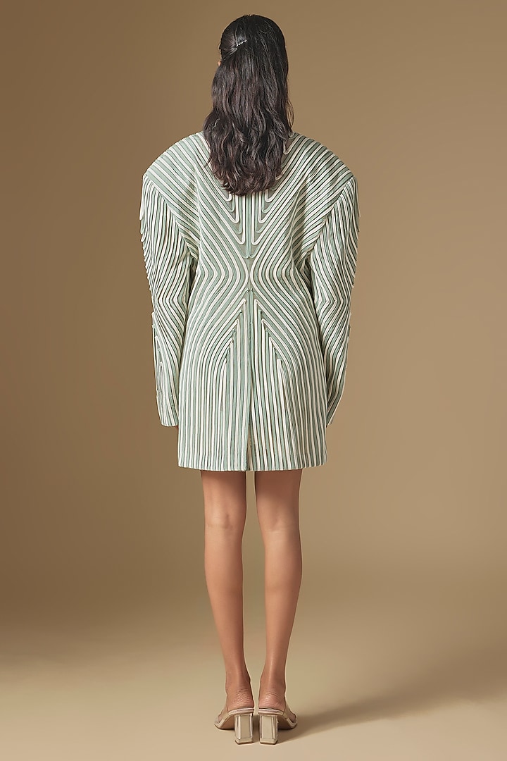Tiffany Ivory Viscose Crepe Jacket by Rohit Gandhi & Rahul Khanna at Pernia's Pop Up Shop