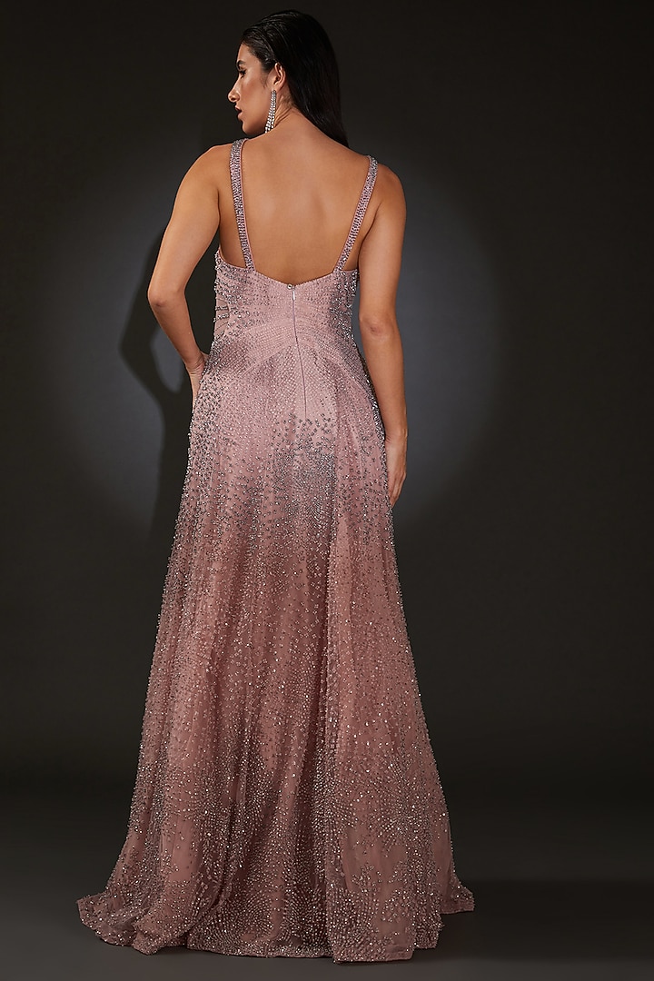 Periwinkle Pink Tulle Embroidered Bridal Gown by Rohit Gandhi & Rahul Khanna at Pernia's Pop Up Shop