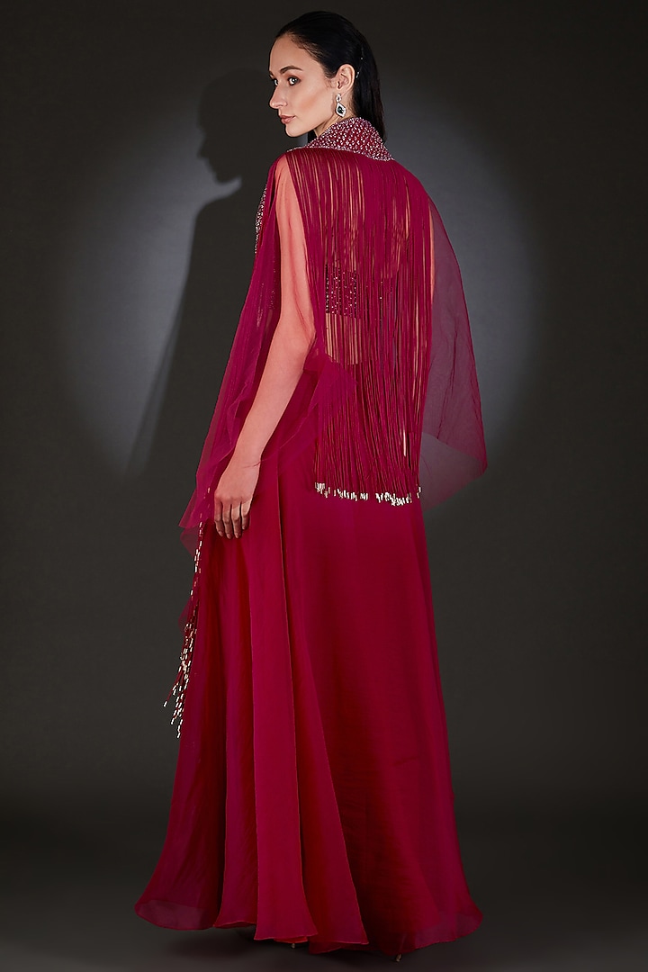 Topaz Pink Silk Organza Bridal Lehenga Set by Rohit Gandhi & Rahul Khanna at Pernia's Pop Up Shop
