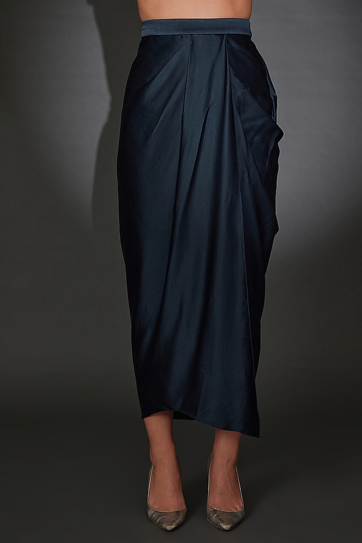 Blue Ombre Crepe Embroidered Jacket Set by Rohit Gandhi & Rahul Khanna at Pernia's Pop Up Shop