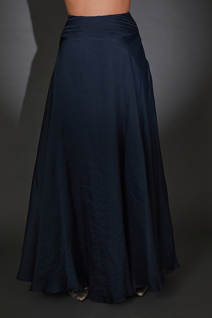 Navy Blue Nylon Polyester Embellished Jacket by Rohit Gandhi & Rahul Khanna at Pernia's Pop Up Shop