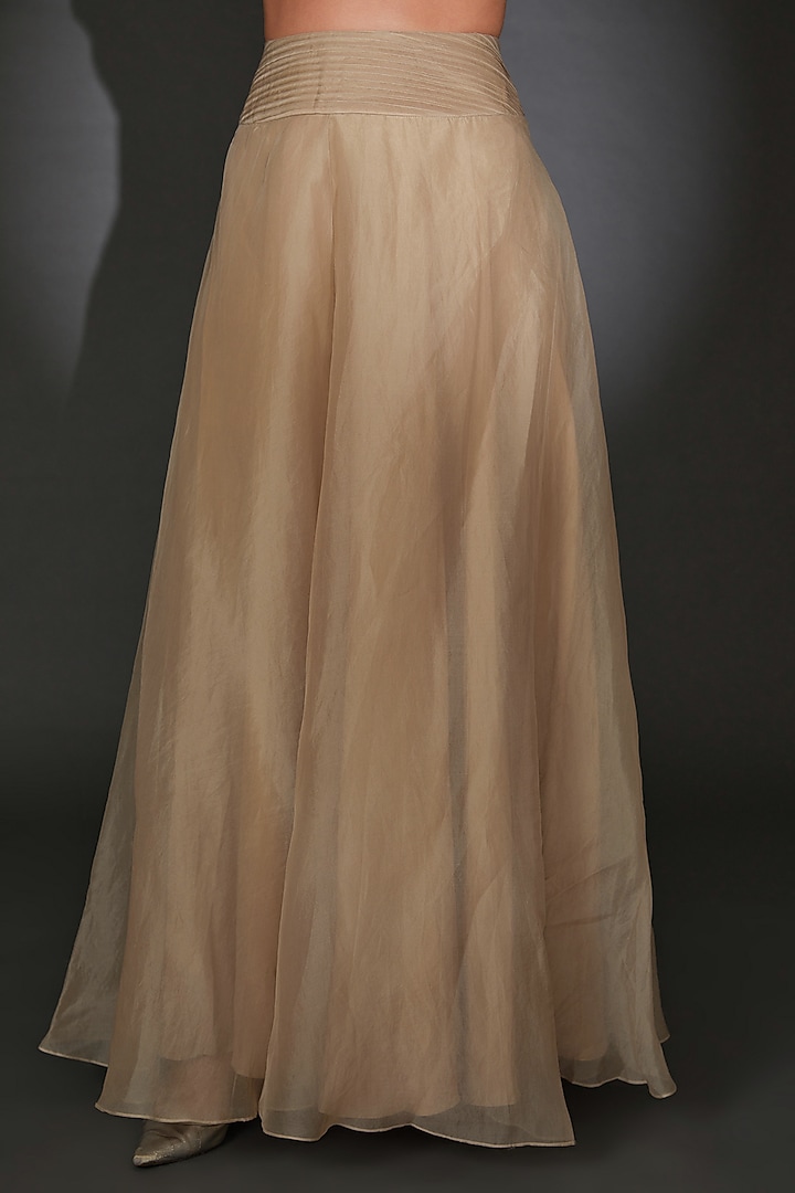Beige Nylon Polyester Embellished Jacket Set by Rohit Gandhi & Rahul Khanna at Pernia's Pop Up Shop