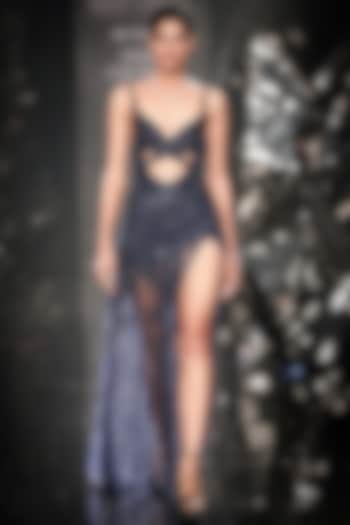 Pacific Blue Tulle Crystal Embellished Bridal Gown by Rohit Gandhi & Rahul Khanna at Pernia's Pop Up Shop