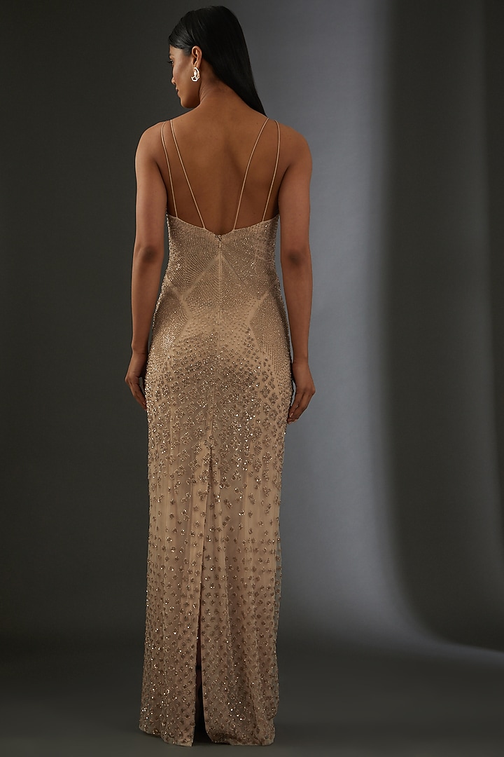 Silver Tulle Embellished Bridal Gown by Rohit Gandhi & Rahul Khanna at Pernia's Pop Up Shop