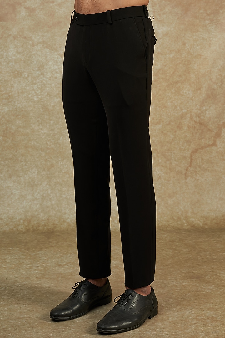 Black Creoe Embroidered Groom Bandhgala by Rohit Gandhi & Rahul Khanna Men at Pernia's Pop Up Shop