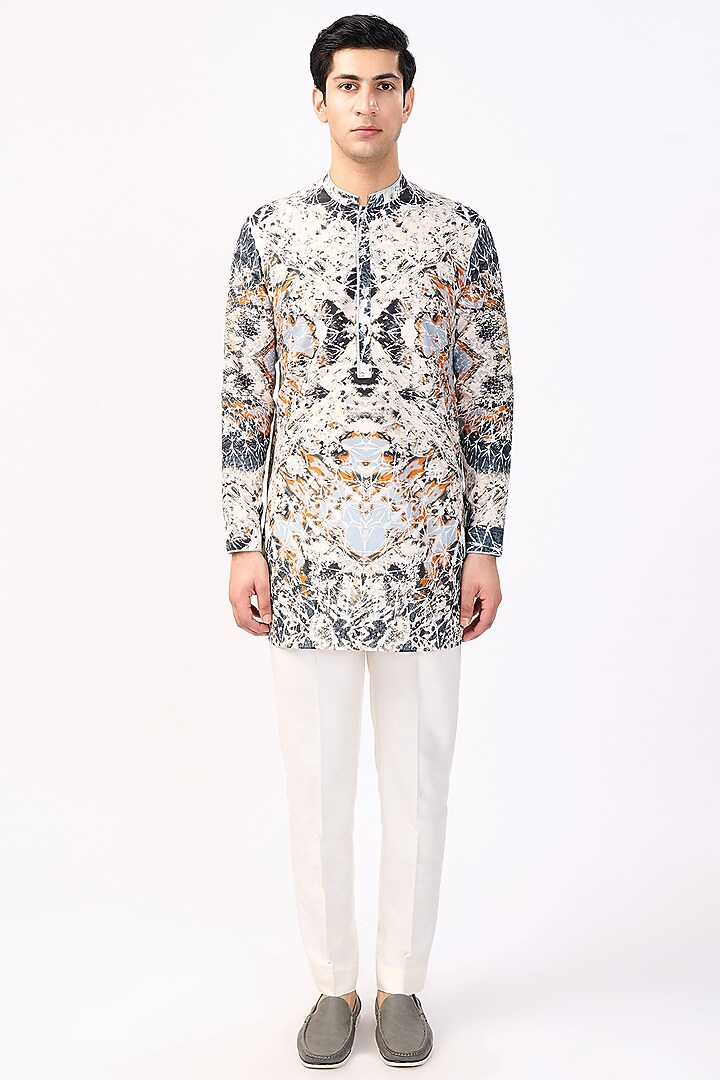 Muli-Colored Cotton Printed Kurta by Rohit Gandhi & Rahul Khanna Men at Pernia's Pop Up Shop