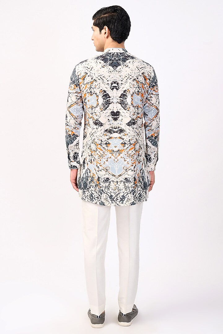 Muli-Colored Cotton Printed Kurta by Rohit Gandhi & Rahul Khanna Men at Pernia's Pop Up Shop