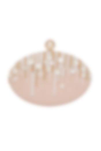 Blush Pink Pearl Embroidered Clutch by Richa Gupta