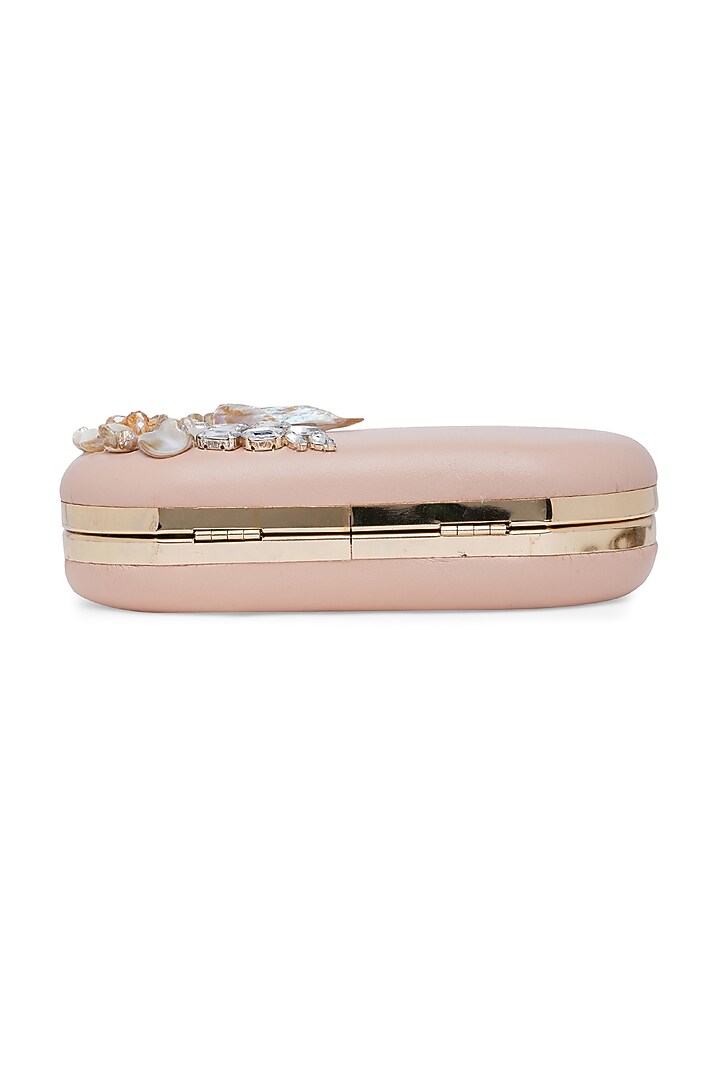 Pink Hand Embroidered Clutch by Richa Gupta at Pernia's Pop Up Shop