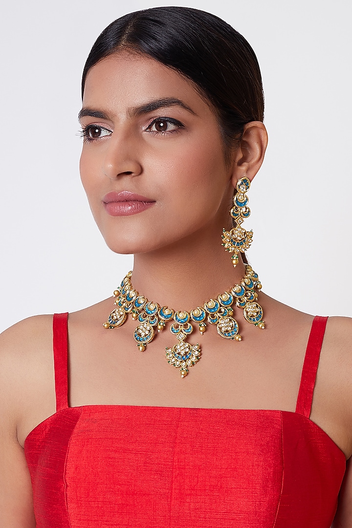 Gold Plated Pearl Necklace Set by Rhmmya at Pernia's Pop Up Shop