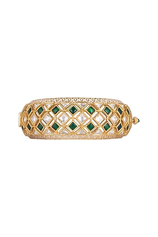 Gold Plated Enamel Work Kada by Rhmmya