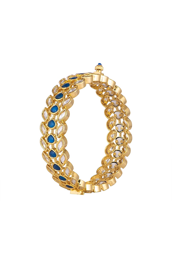 Gold Plated Faux Kundan Kada by Rhmmya at Pernia's Pop Up Shop