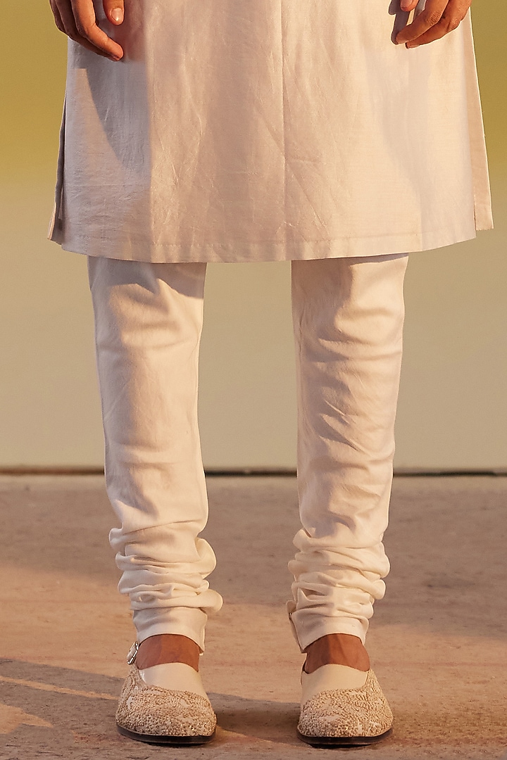 Mint SIlk Hand Embroidered Bundi Jacket Set by Rahul Mishra Men at Pernia's Pop Up Shop