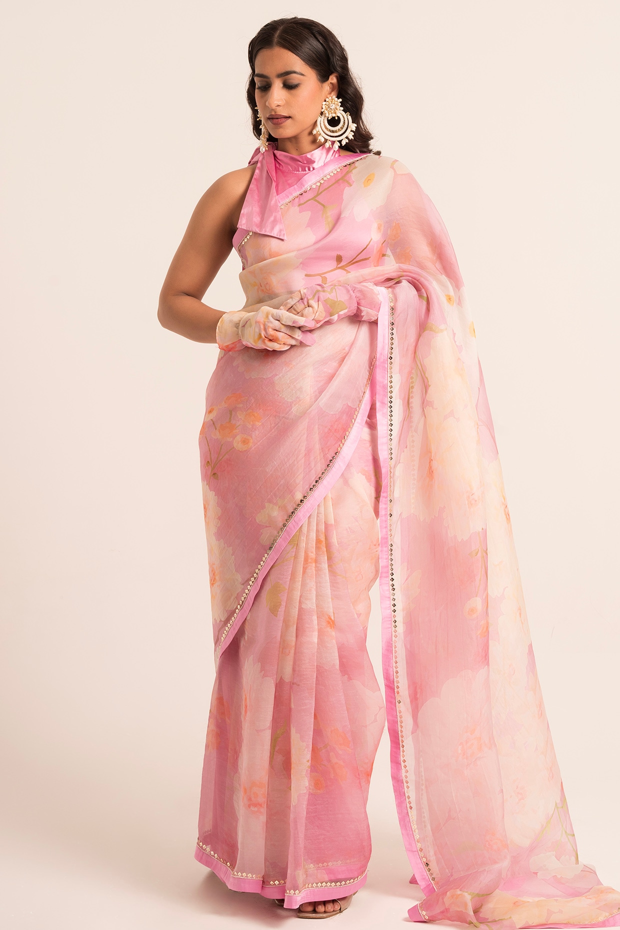 Haldi special Sequence saree in Georgette fabric