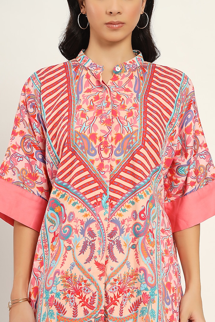 Multi-Colored Cotton Printed Kurta Set by Ruhr India at Pernia's Pop Up Shop