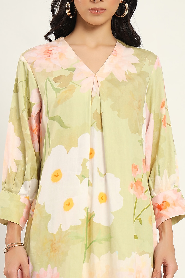 Multi-Colored Cotton Printed A-Line Kurta Set by Ruhr India at Pernia's Pop Up Shop