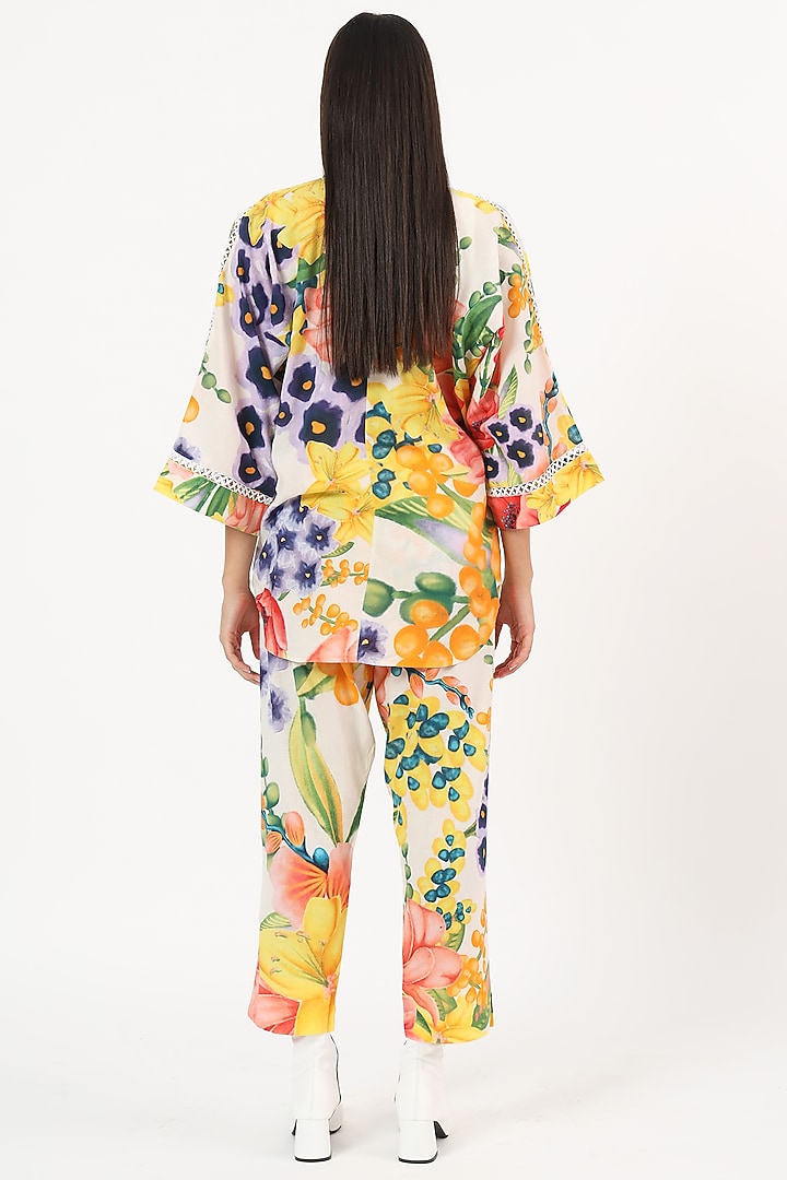 Multi-Colored Cotton Keiko Printed Co-Ord Set by Ruhr India at Pernia's Pop Up Shop