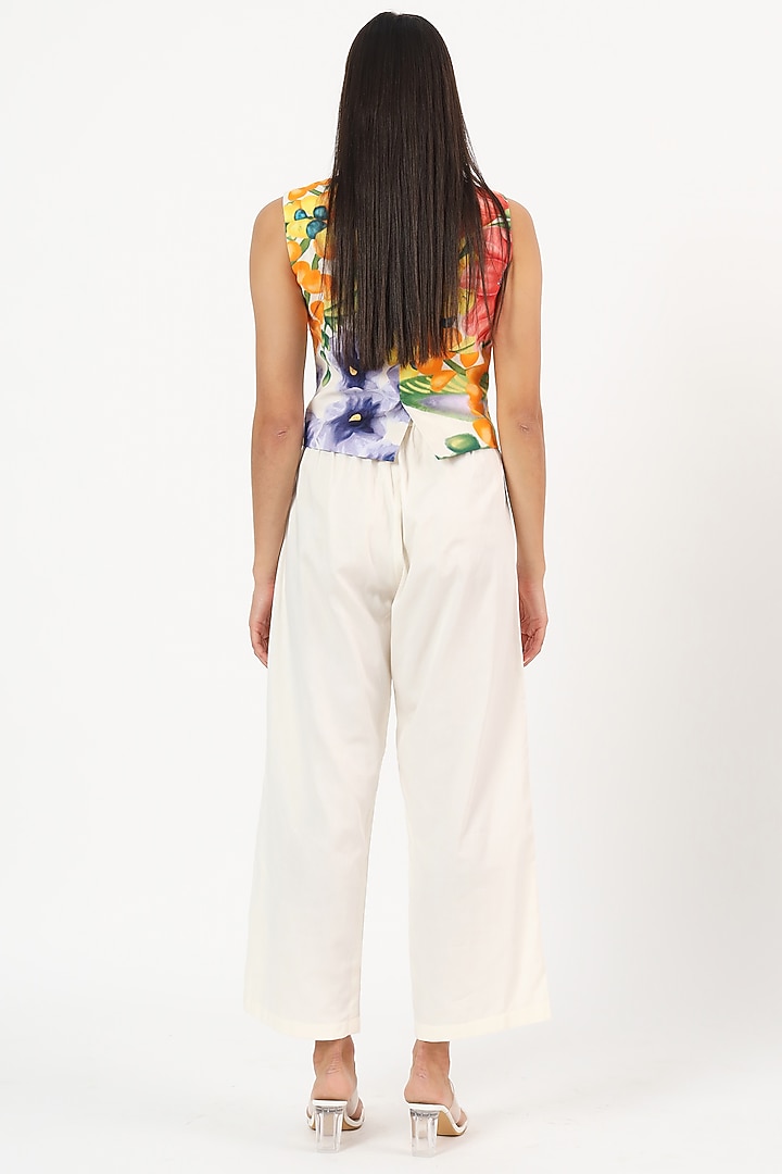 Multi-Colored Cotton Keiko Printed Waistcoat by Ruhr India at Pernia's Pop Up Shop