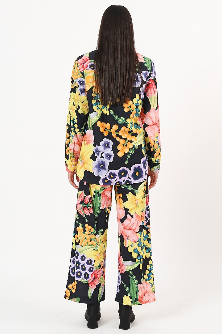 Multi-Colored Cotton Floral Printed Co-Ord Set by Ruhr India at Pernia's Pop Up Shop