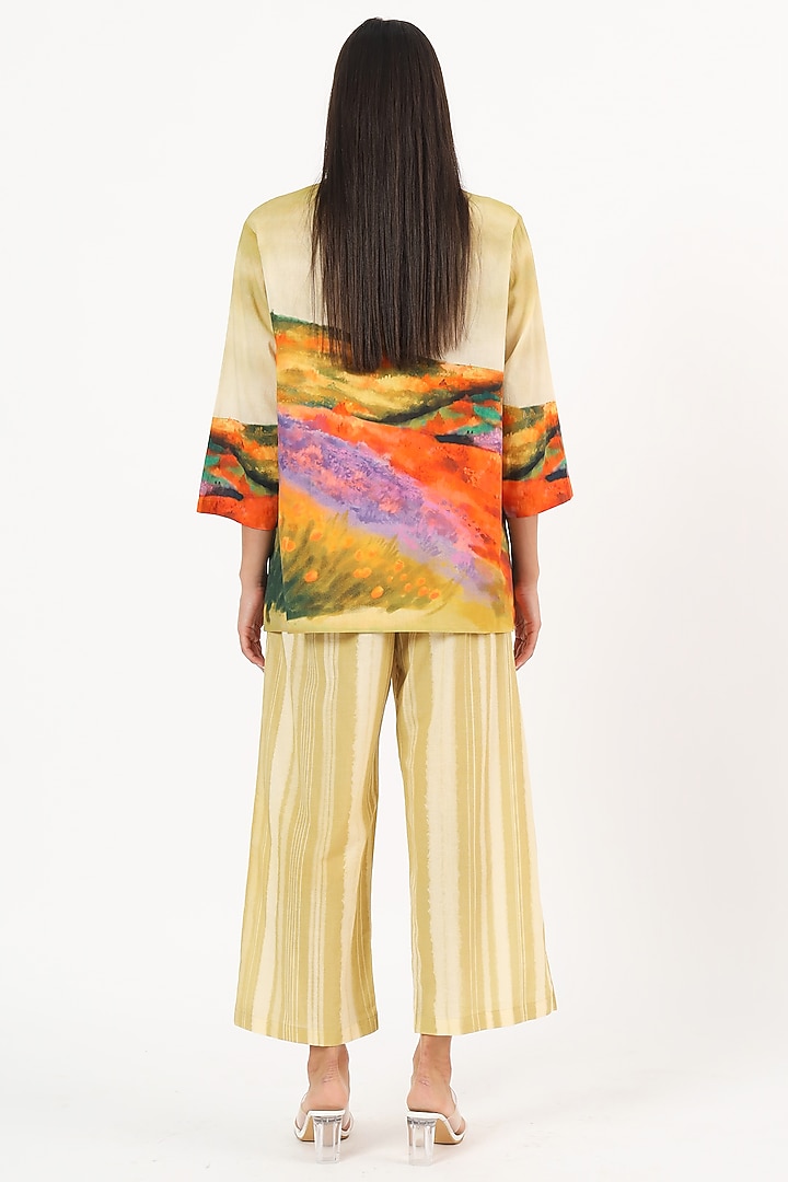 Multi-Colored Cotton Scenery Printed Co-Ord Set by Ruhr India at Pernia's Pop Up Shop
