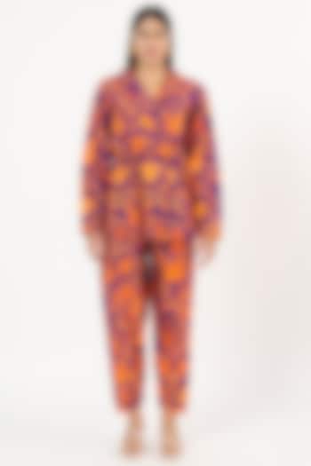 Multi-Colored Cotton Linen Printed Co-Ord Set by RUHR INDIA at Pernia's Pop Up Shop