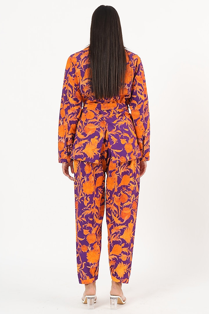 Multi-Colored Cotton Linen Printed Co-Ord Set by RUHR INDIA at Pernia's Pop Up Shop