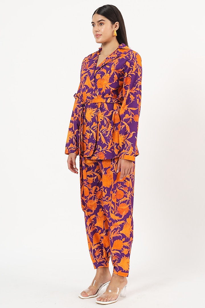 Multi-Colored Cotton Linen Printed Co-Ord Set by RUHR INDIA at Pernia's Pop Up Shop