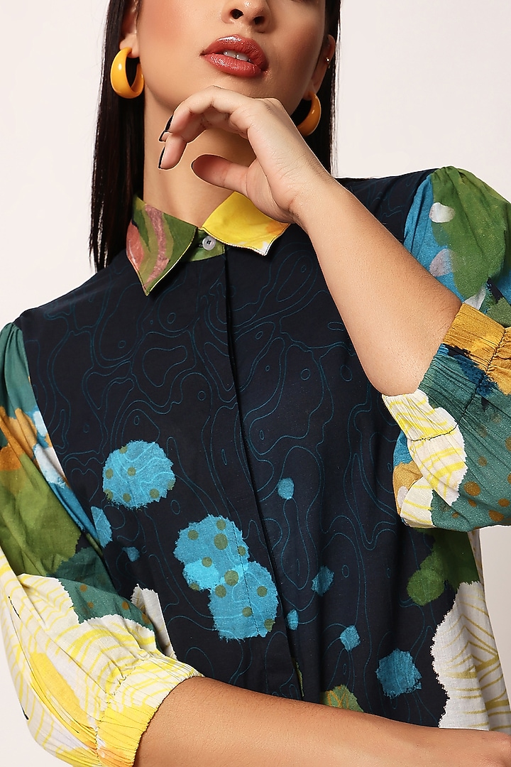 Multi-Colored Cotton Floral Printed Co-Ord Set by RUHR INDIA at Pernia's Pop Up Shop