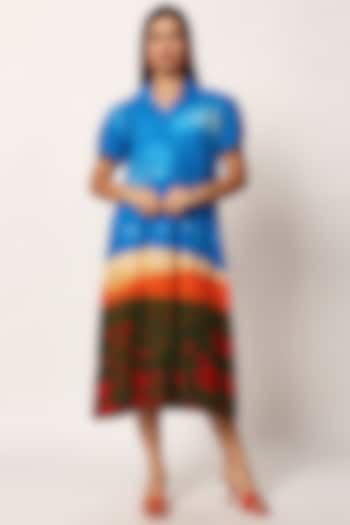 Multi-Colored Cotton Printed Summer Dress by RUHR INDIA at Pernia's Pop Up Shop