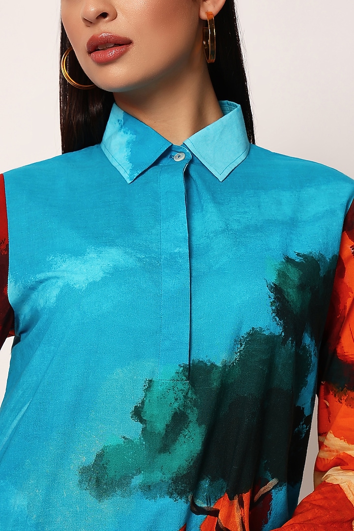 Multi-Colored Cotton Printed Co-Ord Set by RUHR INDIA at Pernia's Pop Up Shop