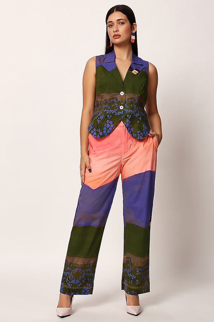Multi-Colored Cotton Printed Co-Ord Set by RUHR INDIA at Pernia's Pop Up Shop