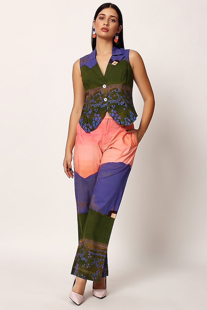Multi-Colored Cotton Printed Co-Ord Set by RUHR INDIA at Pernia's Pop Up Shop