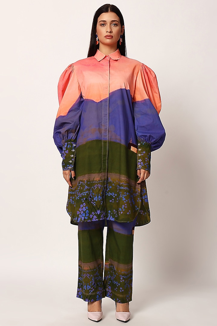 Multi-Colored Cotton Printed Kurta Set by RUHR INDIA at Pernia's Pop Up Shop