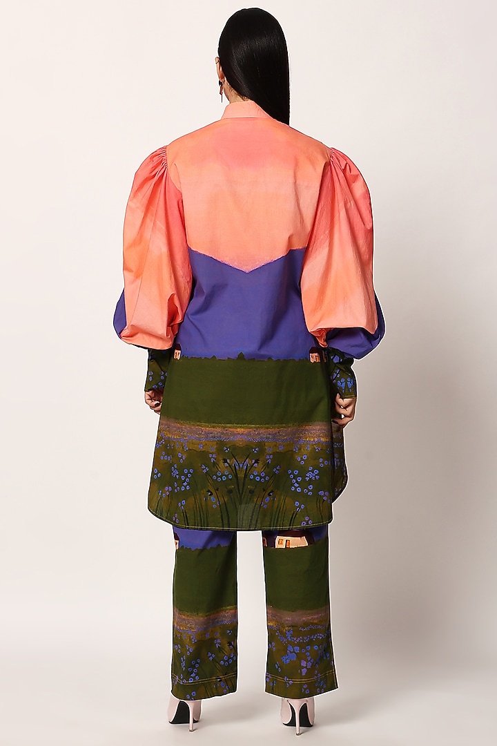 Multi-Colored Cotton Printed Kurta Set by RUHR INDIA at Pernia's Pop Up Shop