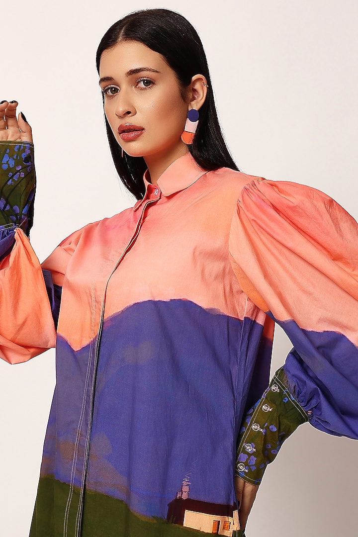 Multi-Colored Cotton Printed Kurta Set by RUHR INDIA at Pernia's Pop Up Shop