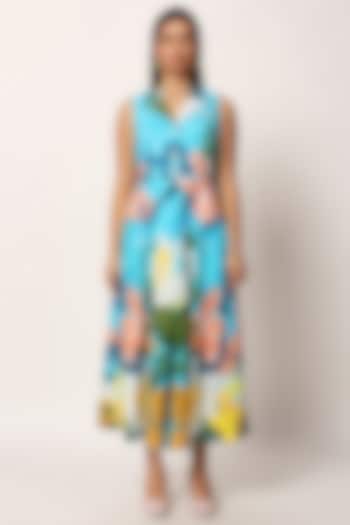 Multi-Colored Cotton Printed Skirt Set by RUHR INDIA at Pernia's Pop Up Shop